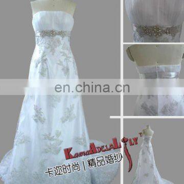 EB701 KAL-fashion 2015 hot selling designer wedding dresses high waist bridesmaid dresses bridal gown