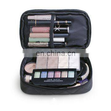 LOGO Printing Two Layer Cosmetic Travel Makeup Case Organizer Bag With Mirror photo-3