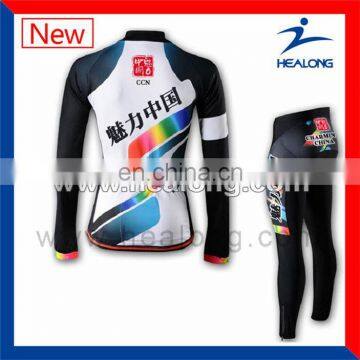 Healong Manufacturers Screen Printing Cycling Clothing For Women