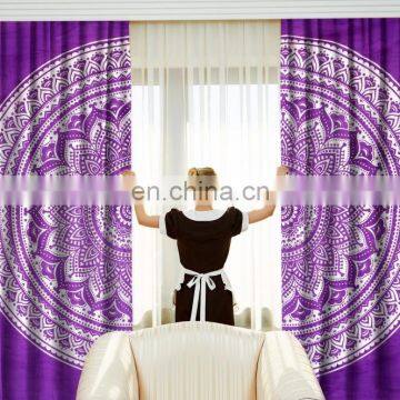 Indian 2017 Ombre Mandala Curtain set Cotton Boho Drapes Window Decor Curtain Set