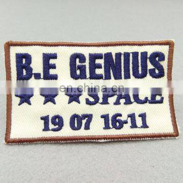 Factory cheap price good quality eco-friendly sew on embroidery patch, custom embroideried patch