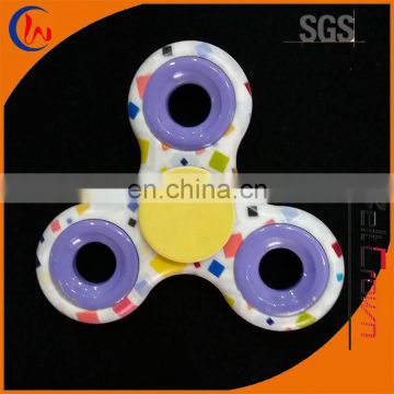 Custom brand digital spray printing 608 bearings plastic figer spinner