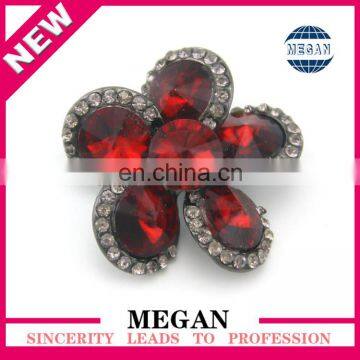 Wholesale diamond flower shaped fashion wedding flat back rhinestone button