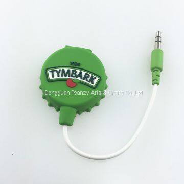 Custom Logo Bottle Cap Shape Earphone Splitter Audio Splitter Headphone Splitter photo-2