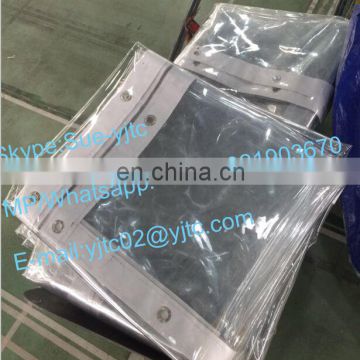 0.5mm thickness 640gsm PVC clear transparent tarps with grommet