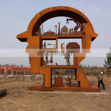 Corten steel architecture project for decorative