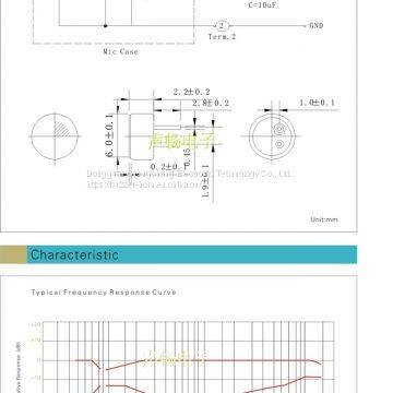 Acoustics Chang Microphone All Point to 6027MIC Environmental Protection Electret Microphone photo-2