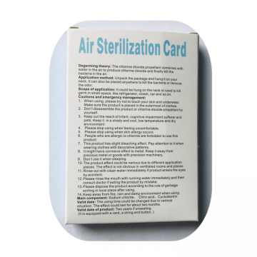 Stocked Sterilization Card Anti Virus Shout Out Air Disinfection Protection Virus Blocker