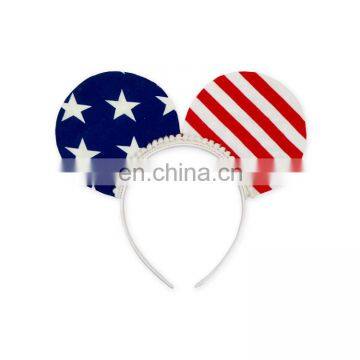 Cute Girl 4th Of July Minnie Flower Hairbands Head Bands For Girls Baby Kids Independence Day Headband photo-2
