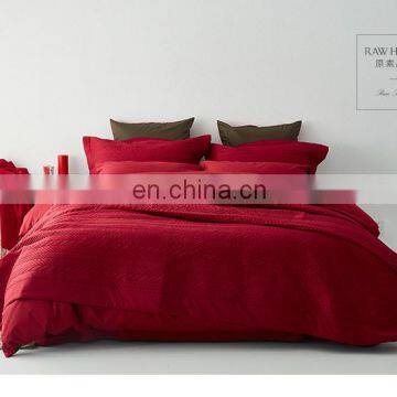 RAWHOUSE Wedding Red 3pcs Quilt Wholesale China Quilted Bedspread Cotton photo-4