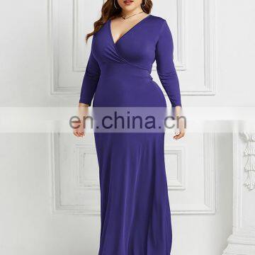 Plus Size Long Dress Wish Skirt Ebay Amazon Women PSexy Fashion Solid Color Arty Maxi Dress photo-5