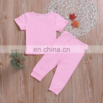 EASTER Day Spring Summer Girls Boutique Outfits Pink Black Short Sleeved Tshirt Top 2pc Set 1-7years photo-4