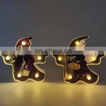 Custom Battery Operated Ghost Shaped Table Lamp Night Light Marquee Lights For Halloween Decoration