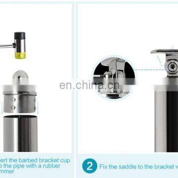 Adjustable Tube Support Stainless Steel Barbed Bracket SS304/316 on Balustrade Handrail Stair Fittings photo-6