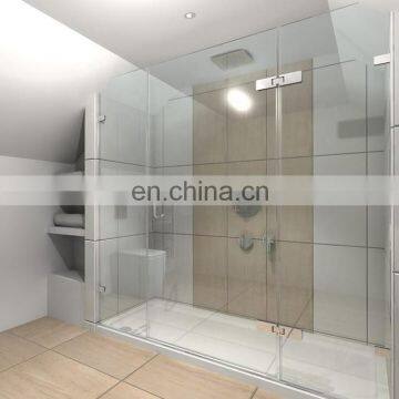 new cheap shower room hinged tempered glass shower cabin open door frameless glass shower