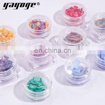 1 Box Mix french Style Nail 3D DIY Multicolor Natural Irregular Shell Stone Nail Art Shell Slices Accessories DIY Nail