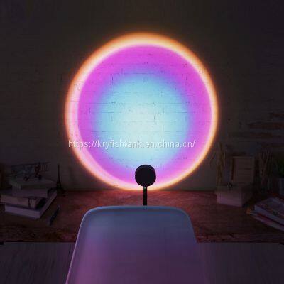 Led Rainbow Sunset Projection Floor Lighting Nordic Corner Rotatable Dreamy Living Room Stand Light Bedroom Projector Floor Lamp