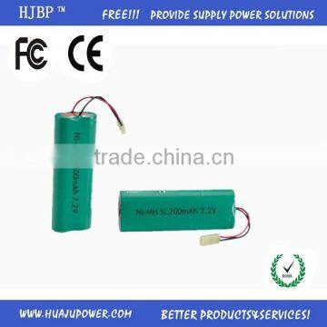 2014 5A/4A/AAA/AA/ASC/C/D nickel mteal hydyride 7.2v 1800mah ni-mh rechargeable battery