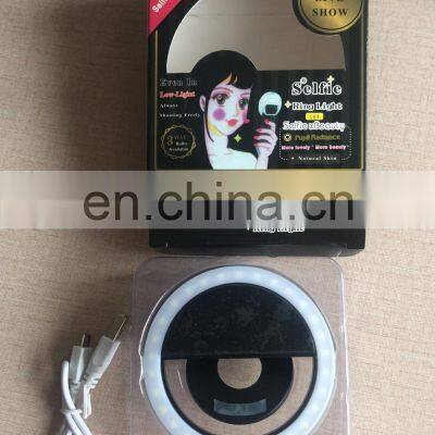 2020 New Style Mobile Phone Micro Mini Portable Selfie Ring Light Rechargeable Selfie Ring Flash Led Light photo-4