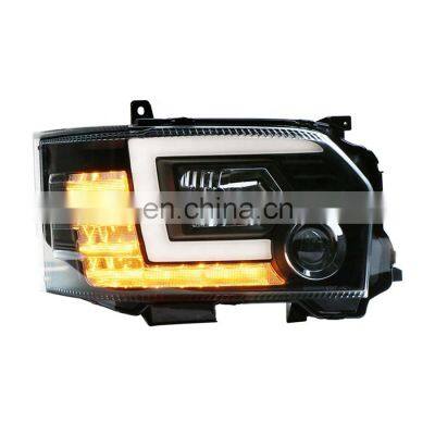 Black & Silver Housing Refit Xenon Head Lamp For Hiace 2014 to 2020 Headlight