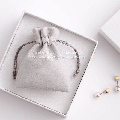 Bundle Mouth Super Fiber Flannelette Jewelry Bag Drawstring Velvet Jewelry Bag Earring Packaging Small Cloth Bag Jewelry BagBundle Mouth Super Fiber Flannelette Jewelry Bag Drawstring Velvet Jewelry Bag Earring Packaging Small Cloth Bag Jewelry Bag photo-2