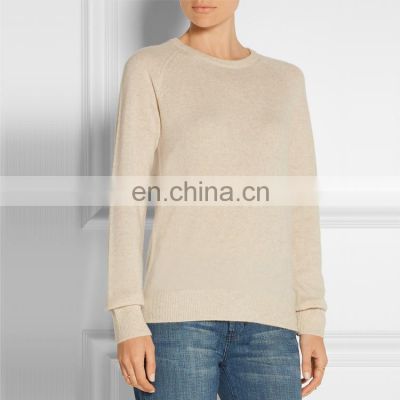 Cashmere Crew-Neck Sweater Women Knitwear Pullover