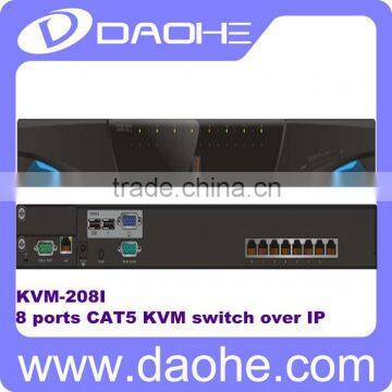 Cat5 KVM Switch with IP-based remote control 8 ports