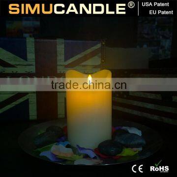 Battery Operated LED Candle With Moving Flame and USA, EU Patent