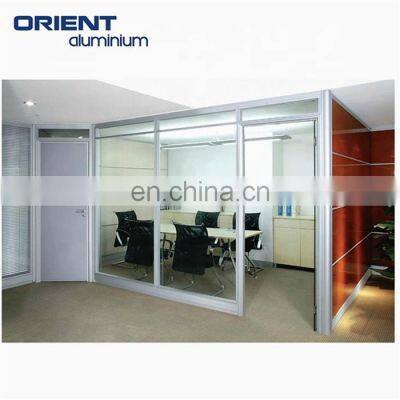 Hot Sales Nice Quality Anodized Extruded Modern Office Aluminum Frame Glass Partition Wall With Sliding Doors photo-3