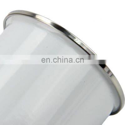 Wholesale Ceramic Cup With Stainless Steel Rim, Personalized Enamel Coffee Camping Mug photo-2