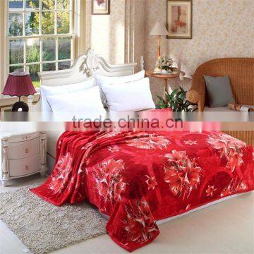 Modern bedroom sets luxury flowers printed warm portable moroccan wedding blanket