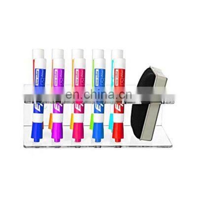 Clear Acrylic Pen Display Stand 10 Slot Pen Pencil Display Holder For Classroom Retail Shop
