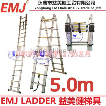 5 M Magic Telescopic Aluminium Step Ladder with EN131 Approval