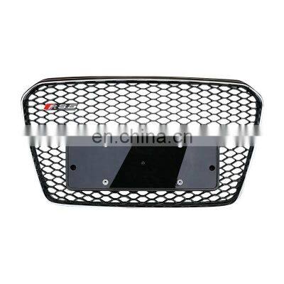 RS5 Front Bumper Grille for Audi A5 B85 Chrome Silver Black High Quality Center Honeycomb Mesh Grill 2012-2016 photo-2