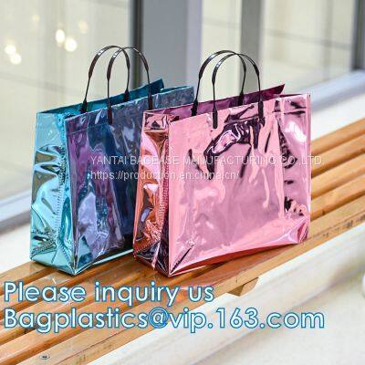 Female Holographic Transparent Handbags Beach bag Laser Clear PVC Tote Shopping Bag tote shopping bags for ladies