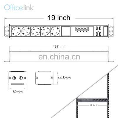 Power Distribution Unit Socket With Network Switch and USB Extension photo-3