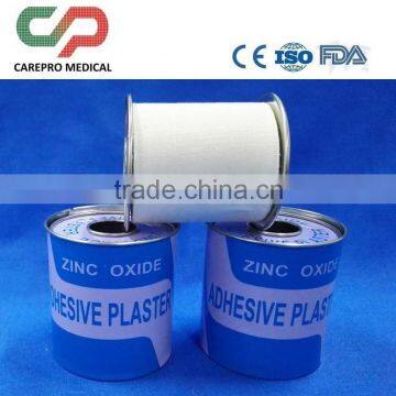 Pure Zinc oxide Plaster Cotton cloth tape with metal cover