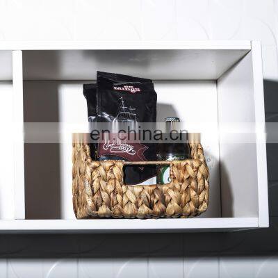HBK Magazine Newspaper Organic Water Hyacinth Rattan Storage Basket for Schoolroom and Bedroom photo-5
