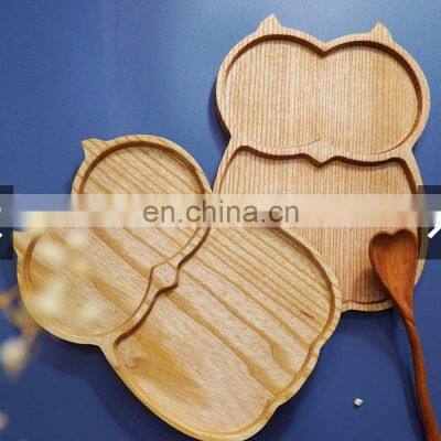 Hot Sale Owl shaped wooden Platter High Quality Customized Size Decor Tray Table Vietnam Supplier