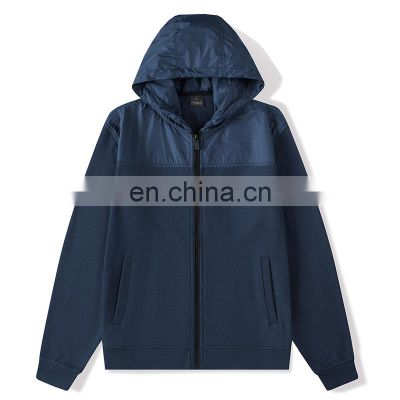 New Wholesale Casual High Quality Cotton Long Sleeve Full Zip Up Sweatshirt Hooded Jacket Men's Outdoor Sports Gym Wear Clothing