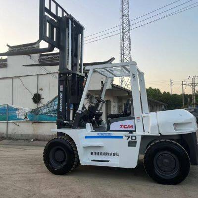 TCM3 ton second-hand fuel powered forklift Komatsu FD50 electric stacker crane for on-site sales in Shanghai