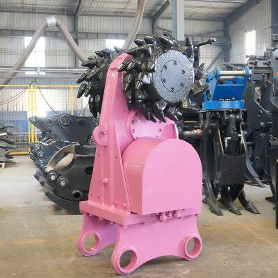 high speed rotates milling head conical milling teeth excavator attachment hydraulic rotary drum cutter