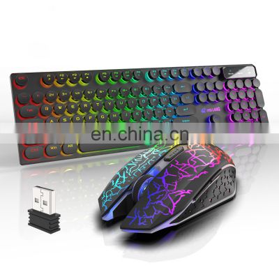 Wholesale New Products gaming keyboard and mouse combos Wireless Office Laptop Game RGB PC Computer wireless mouse and keyboard