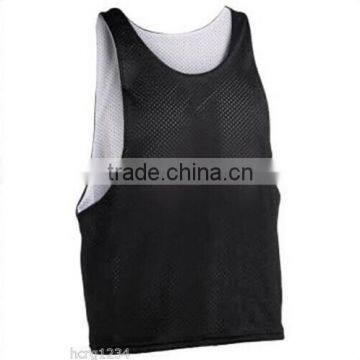 100% polyester mesh black lacrosse pinnies