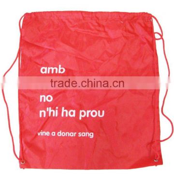 2015 Newest design wholesale nylon drawstring bag