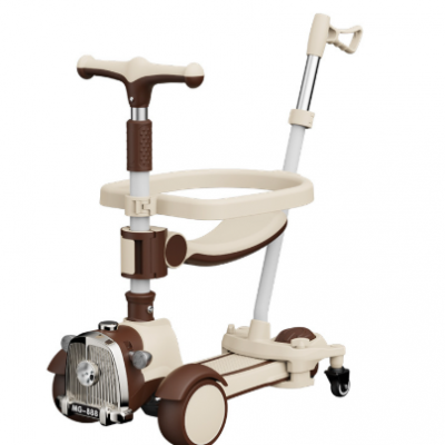 Children's Scooter, Folding Baby Scooter With Push Handle, 3-in-1 Toy Tricycle for Boys and Girls Aged 1-3-7（Wechat:13510231336） photo-3