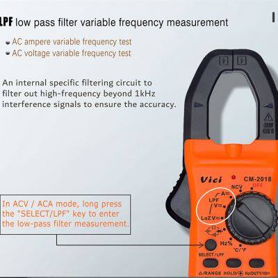 Vici CM-2018 AC DC Clamp Meter With LPF Loz Rel T-RMS NCV Tests photo-4