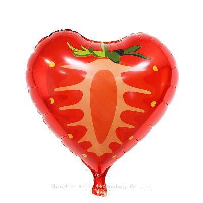 Wholesale 18-inch Fruit-shaped Aluminum Foil Balloons Watermelon Strawberry Orange for Birthday Summer Party Decor photo-3