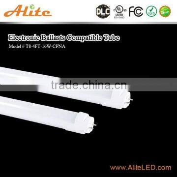 DLC ul 110lm/w PC Electronic ballast compatible 4ft 16w led light tube