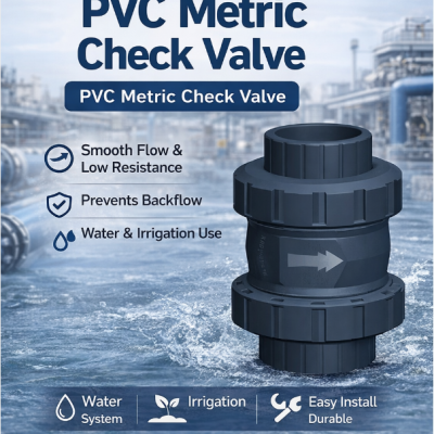 Поливинилхлоридный обратный клапан метрического разъема для водной системы